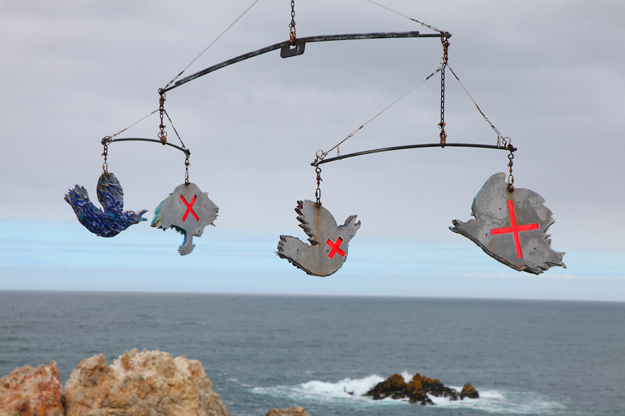 Freedom Tree (2020), Vertical Animal, Sculpture on the Cliffs, Hermanus